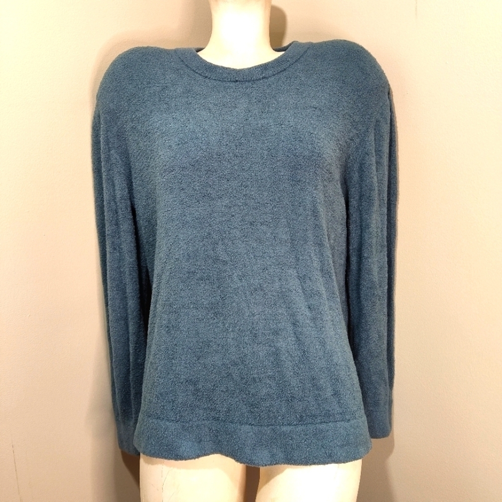 KNIX Muted Teal Cozzzy Crew Pullover Sweater Top Sz L